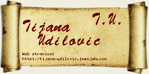 Tijana Udilović vizit kartica